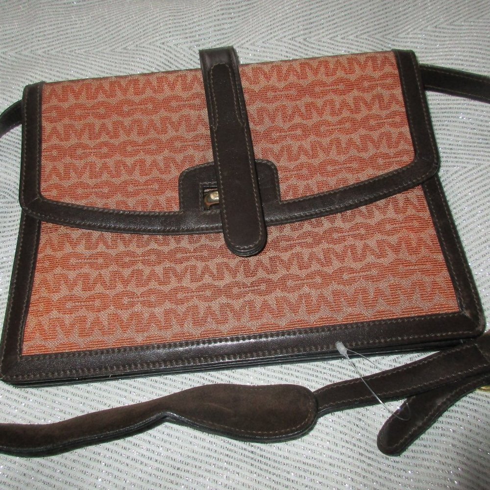 VTG MARK CROSS  LEATHER FABRIC STUNNING BAG
